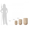 Marron flower pot Set
